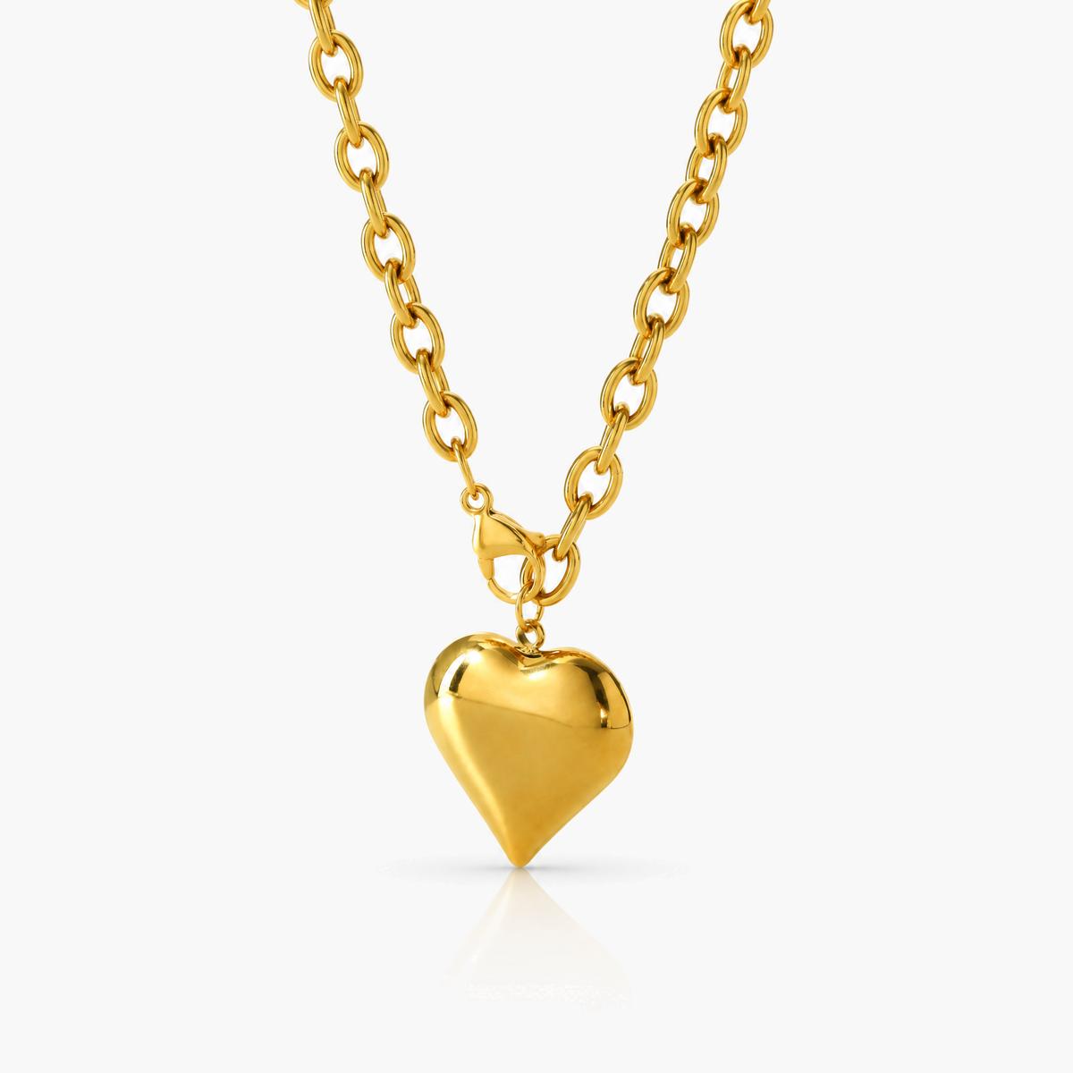 Trendy Heart Charm Necklace