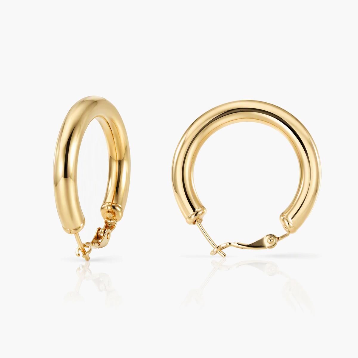 Chunky Tube Hoop Earrings