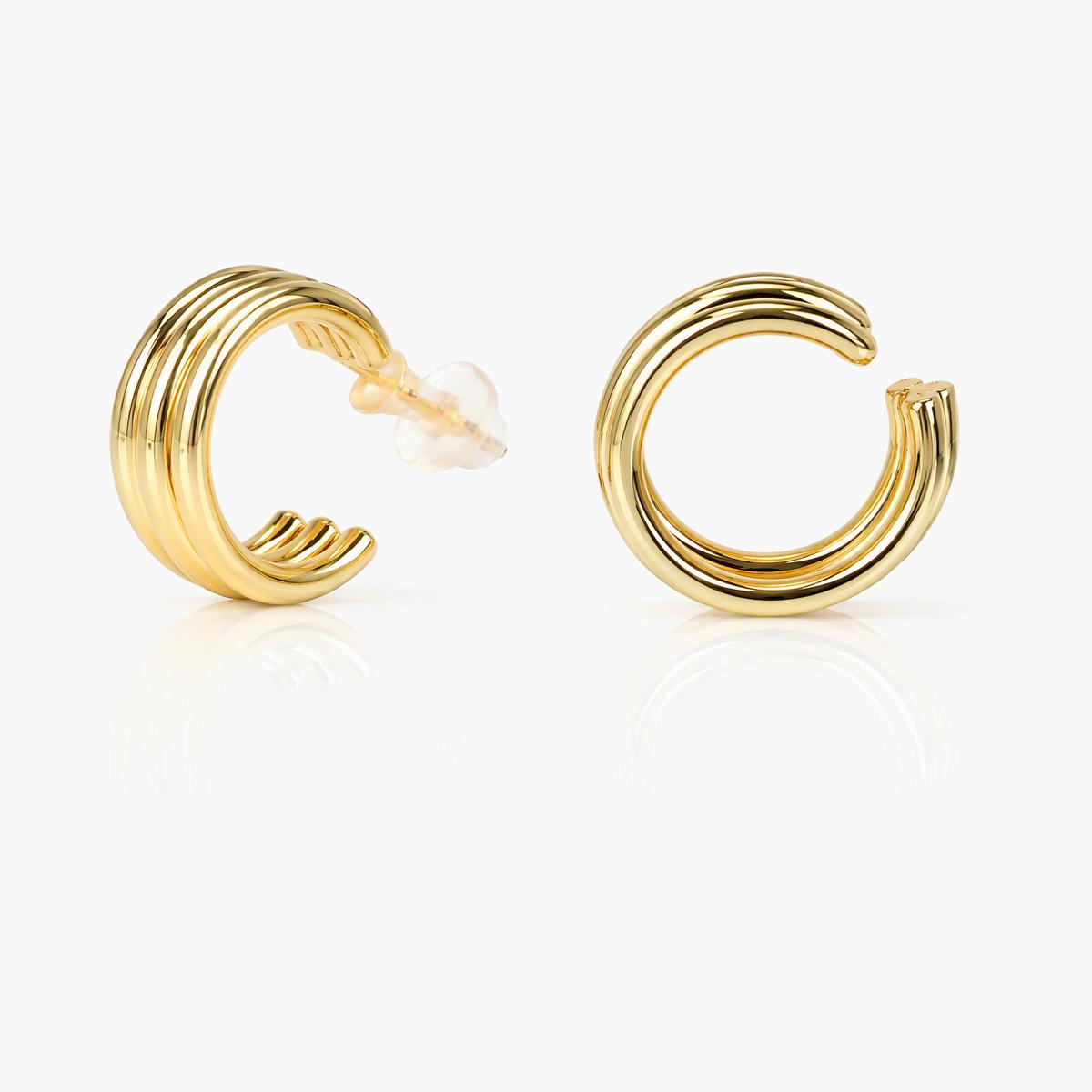 Multi-Layer Open Cuff Earrings