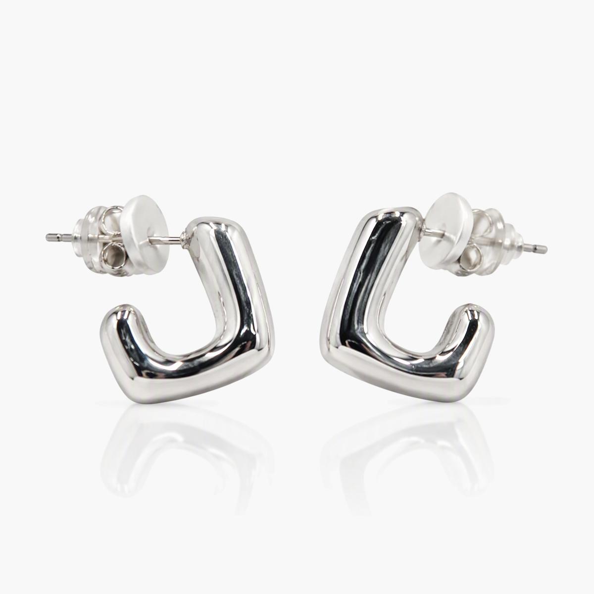 Trendy J-Shape Stud Earrings