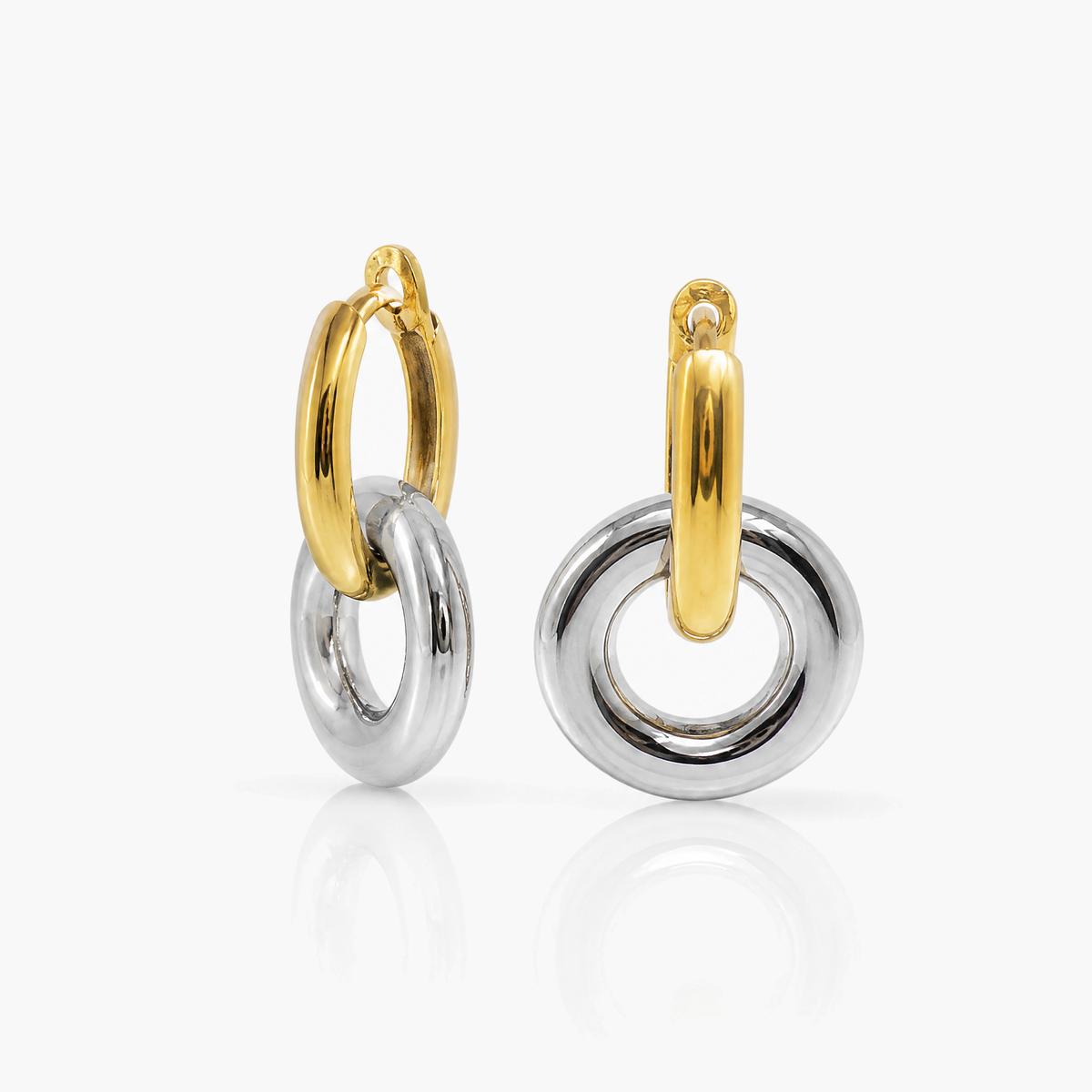 Minimalist Interlocking Hoop Earrings