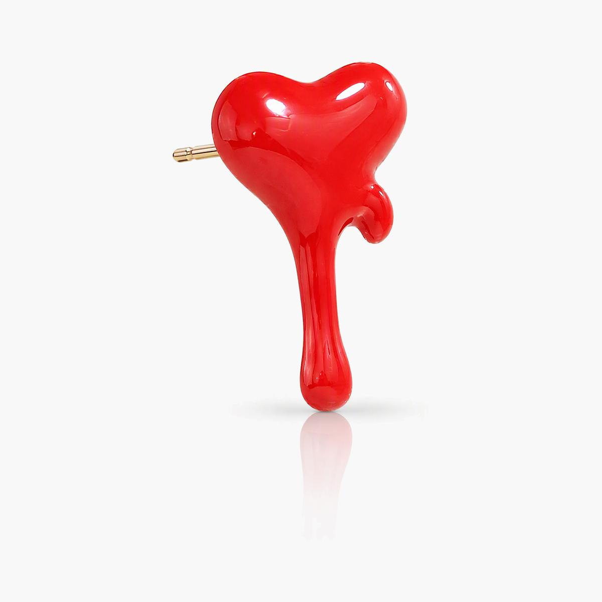 Trendy Dripping Heart Stud Earrings
