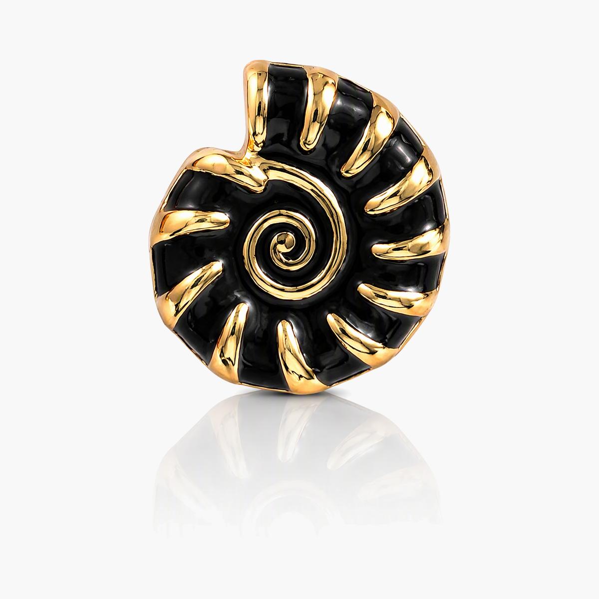 Vintage Enamel Motif Stud Earrings