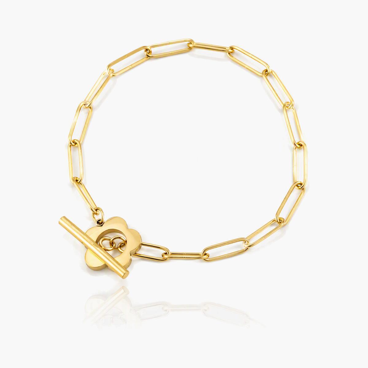 Flower Toggle Chain Bracelet