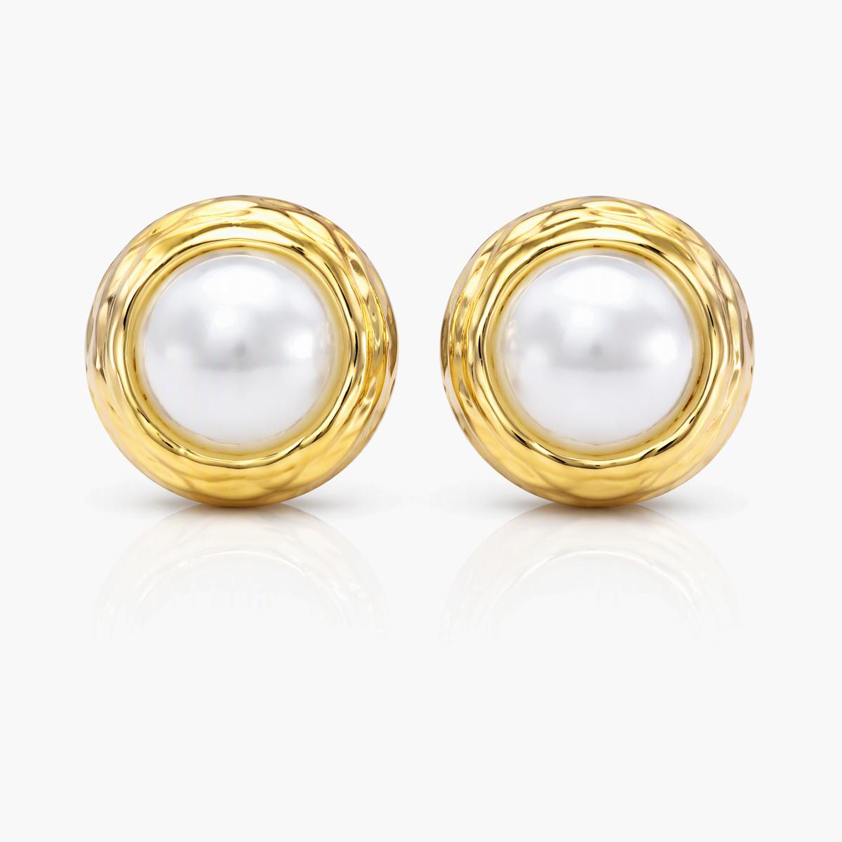 Flower & Spiral Pearl Earrings