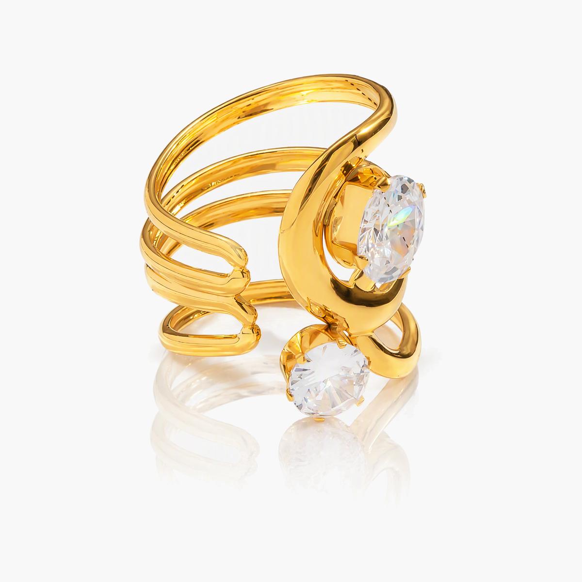 Elegant Heart Wrap Ring