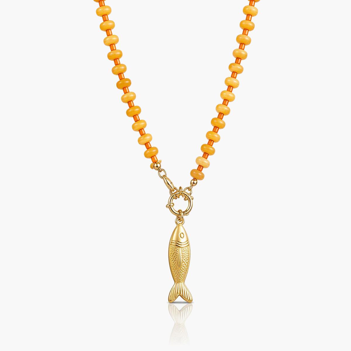 Boho Fish Charm Necklace
