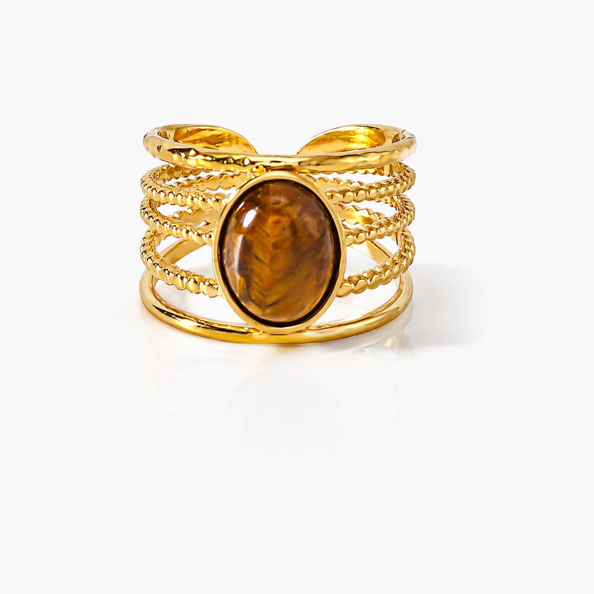 Boho Multi-Band Open Cuff Ring
