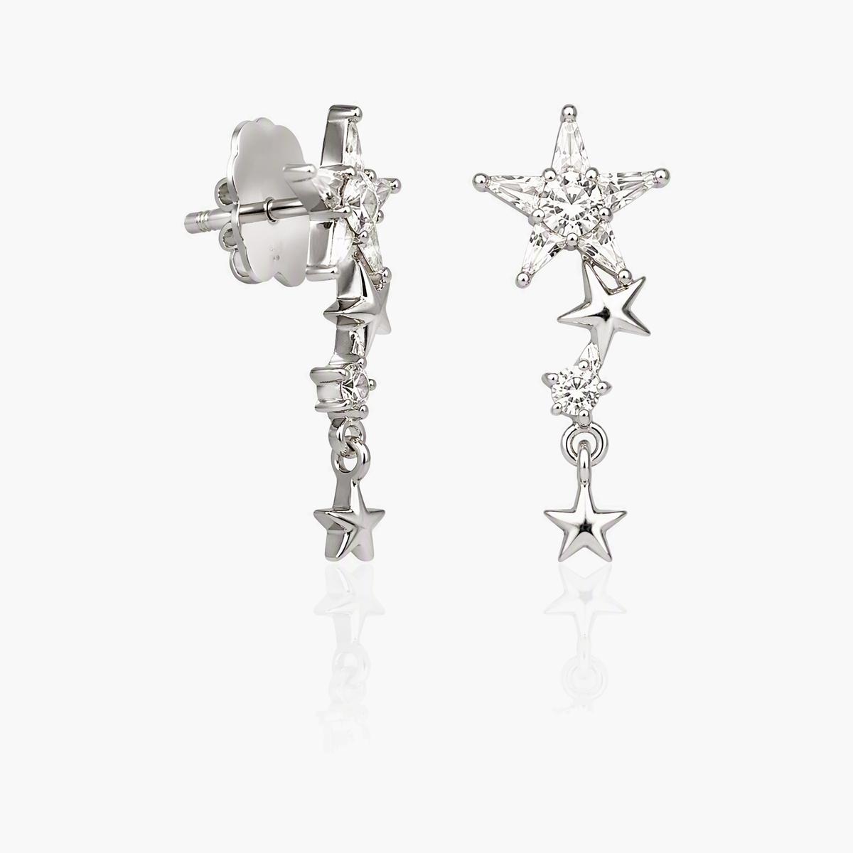 Cascading Star Drop Earrings