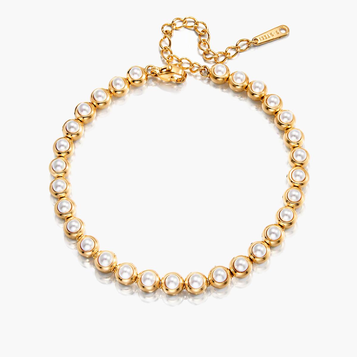 Elegant Pearl Bead Bracelet