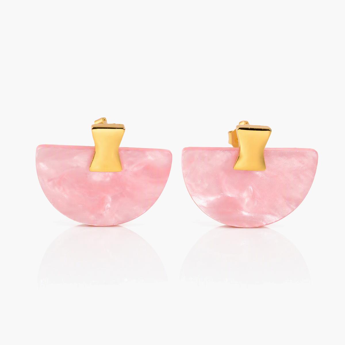Dainty Semicircle Stud Earrings