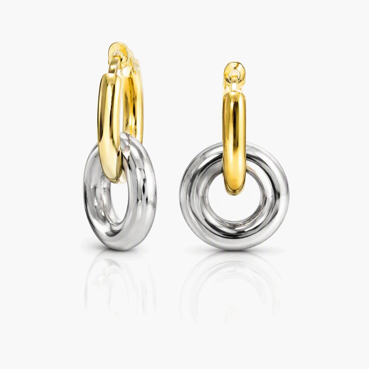 Minimalist Interlocking Hoops Earrings