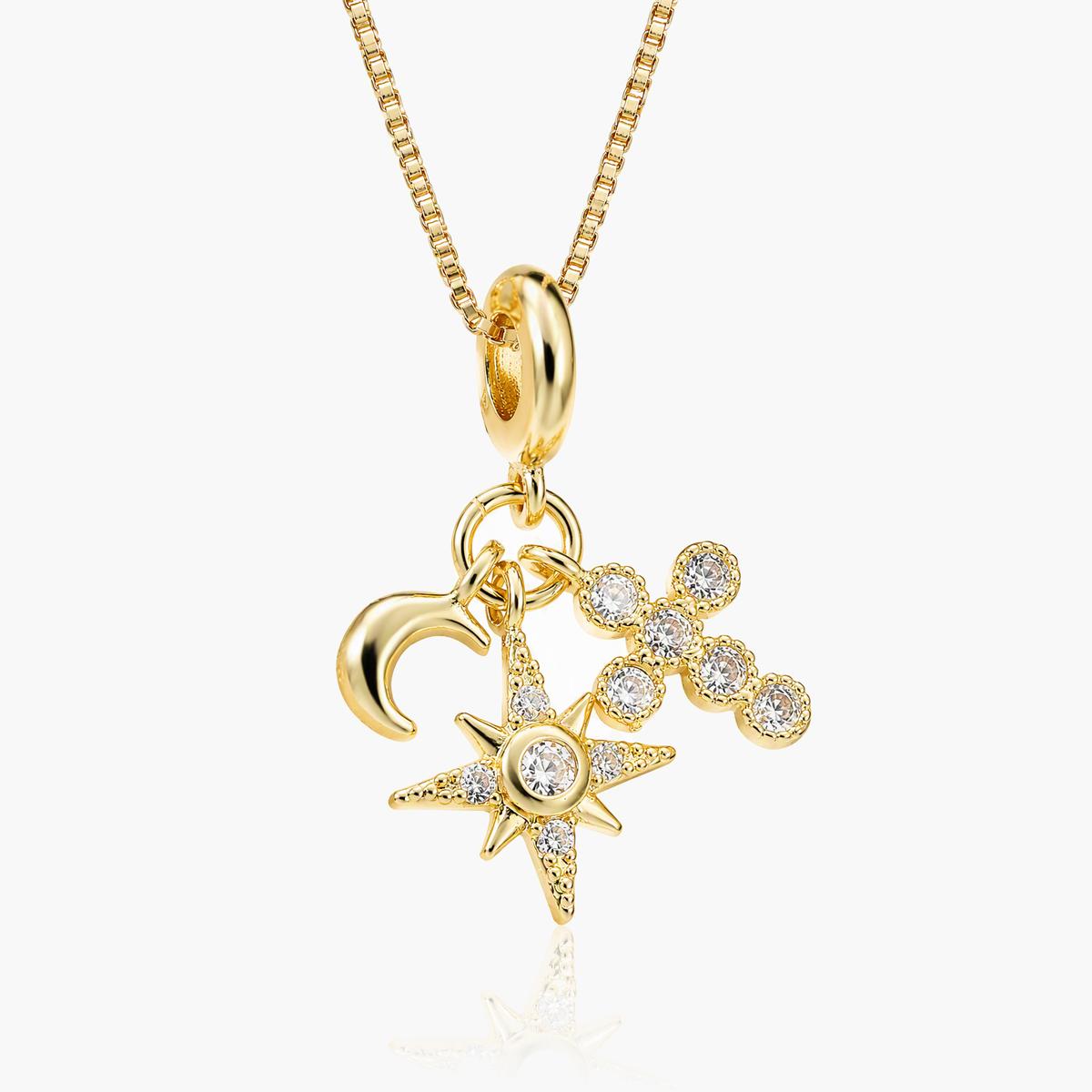 Trendy Cross Charm Pendant Necklace