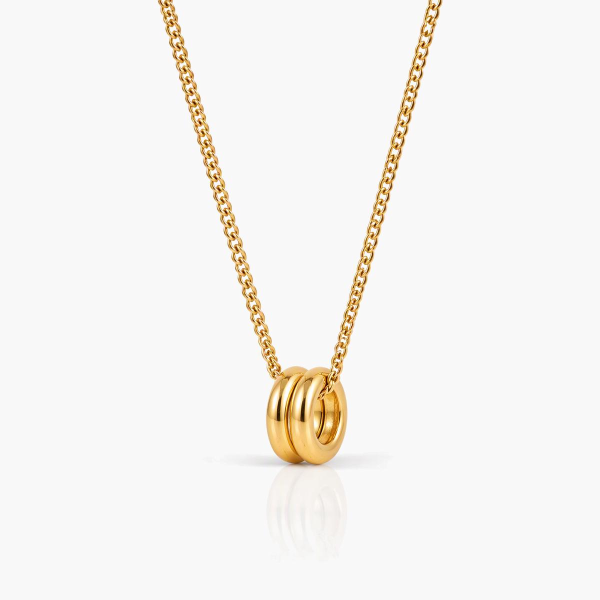Minimalist Interlocking Rings Necklace