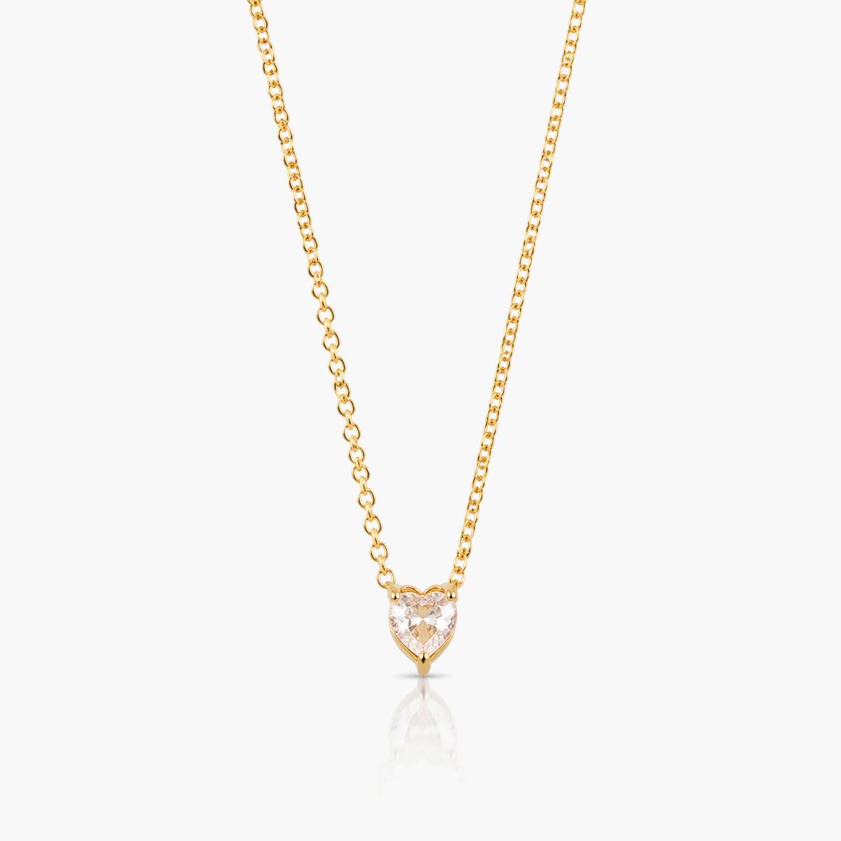 Dainty Key and Heart Charm Necklace