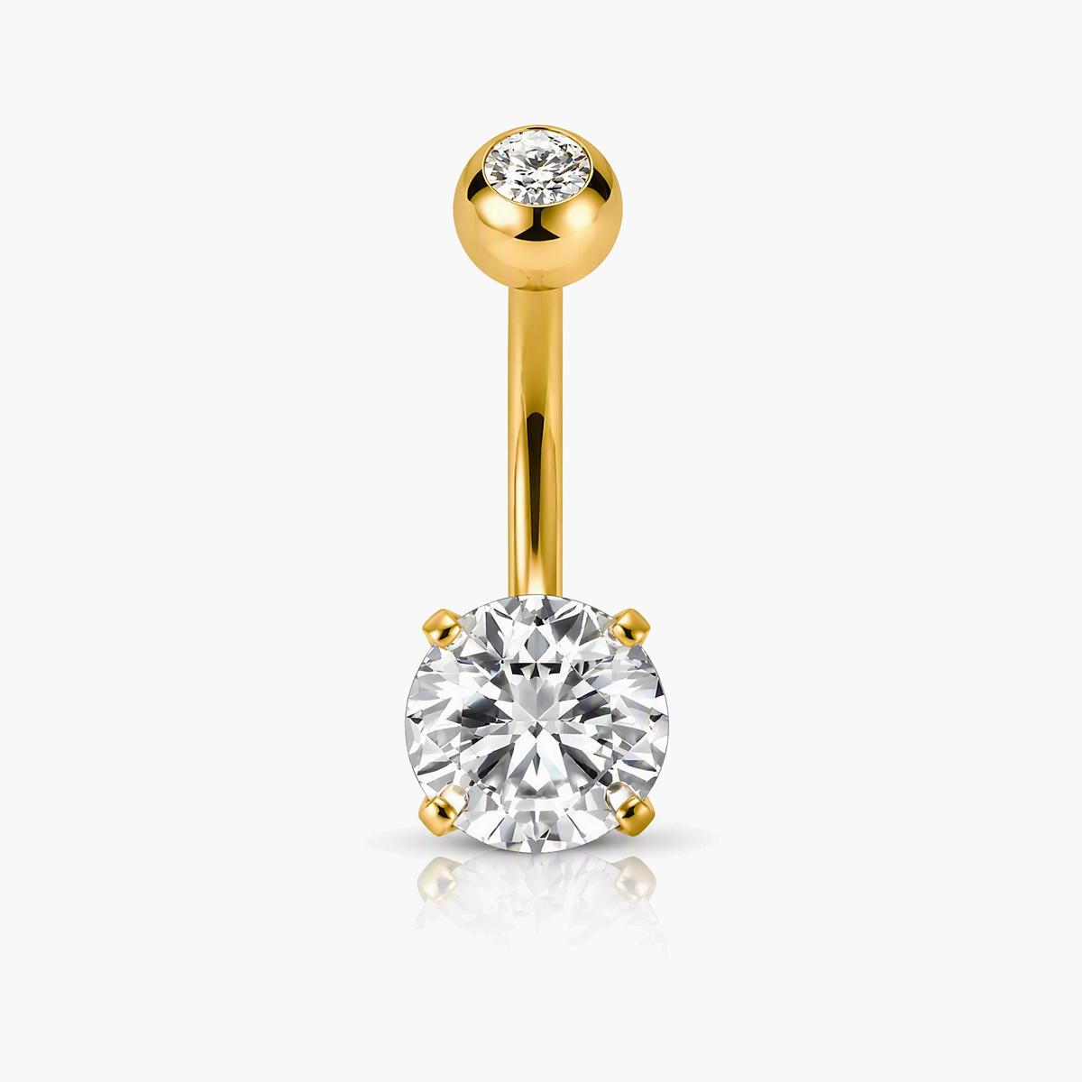 Dainty Round Stone Belly Ring