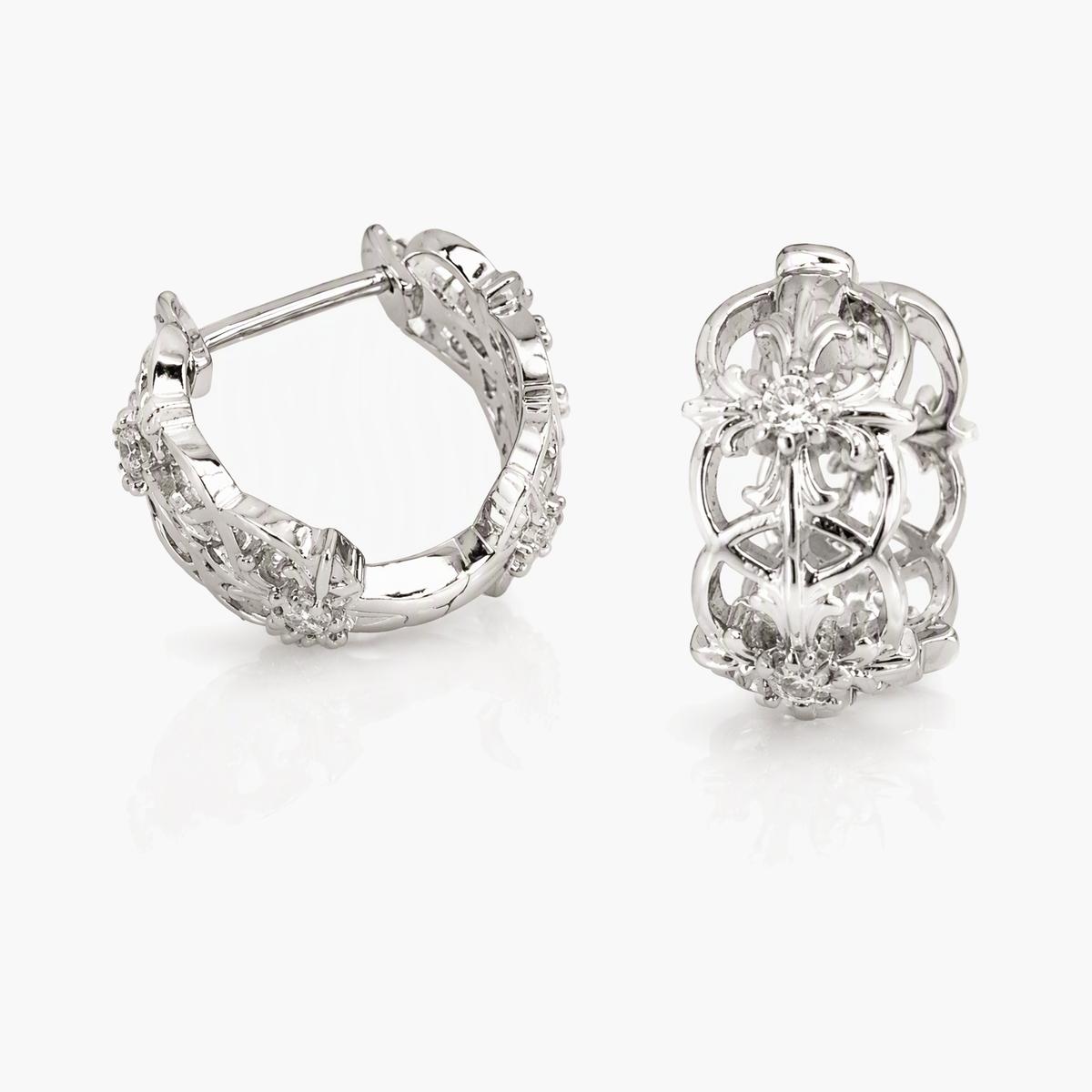 Floral Hoop Earrings