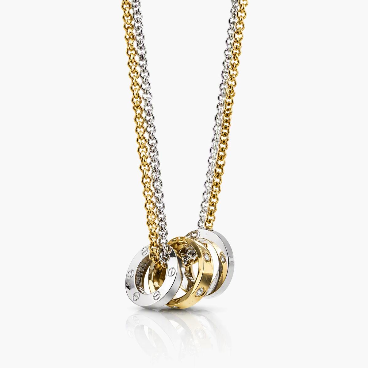 Trendy Interlocking Rings Necklace