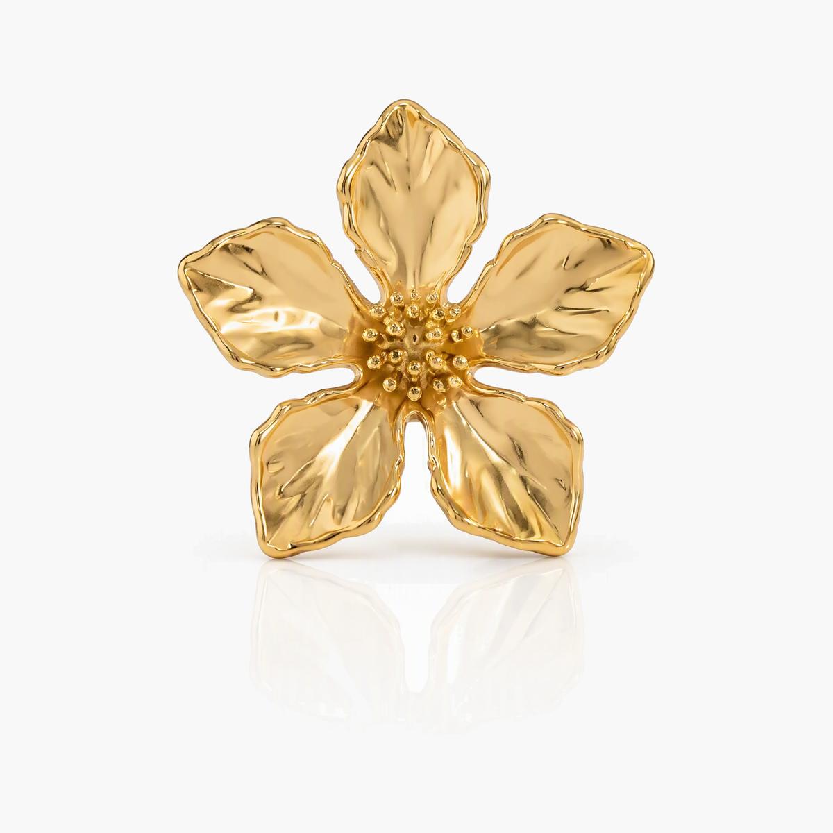 Textured Flower Stud Earrings