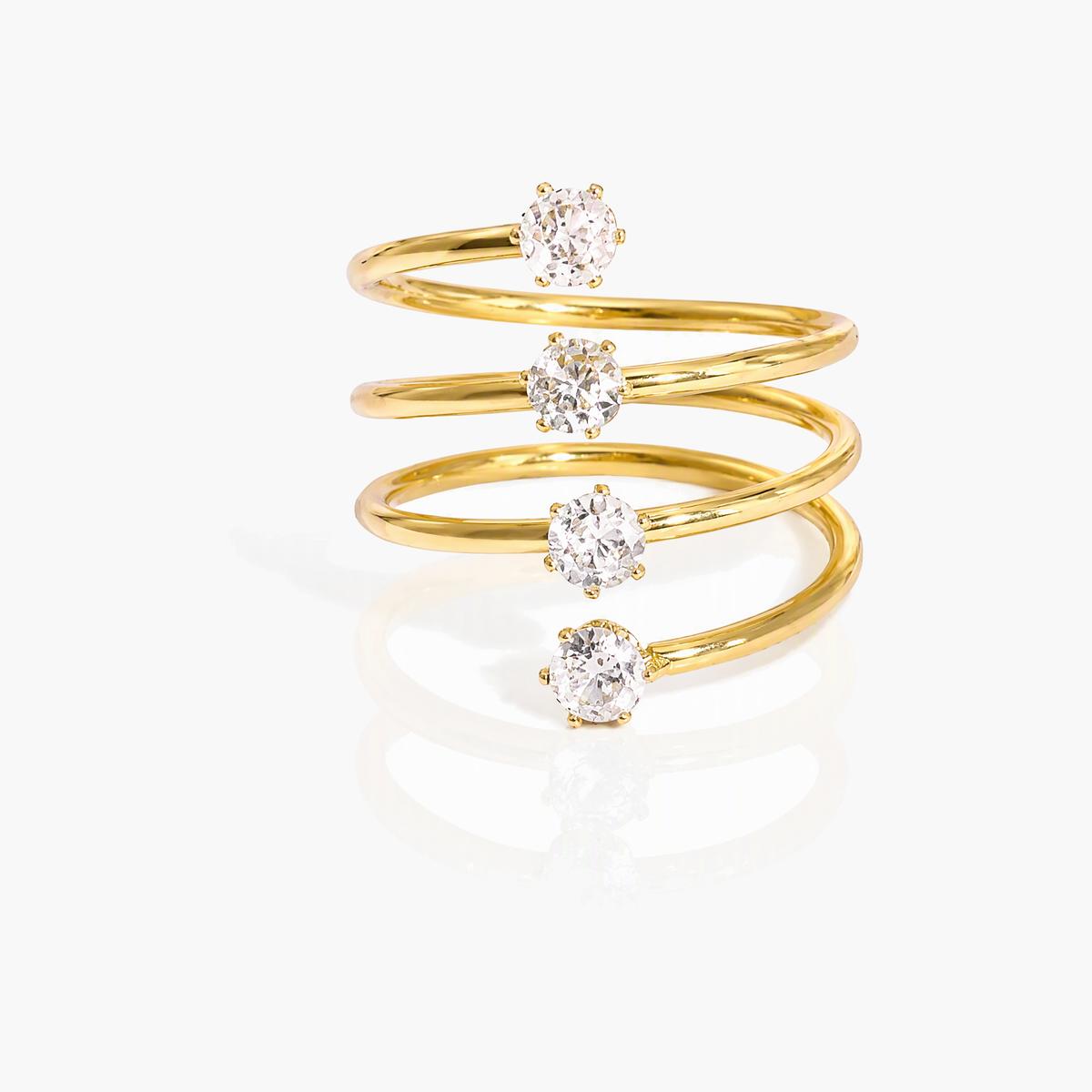 Trendy Flower Cluster Ring