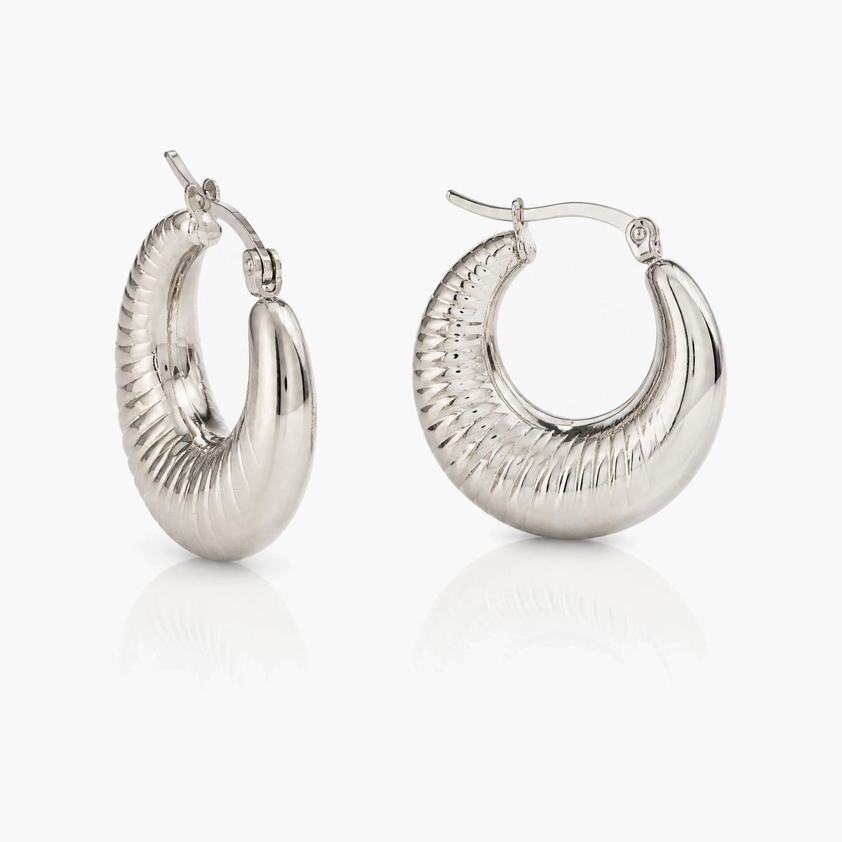 Chunky U-Shaped Hoop Earrings