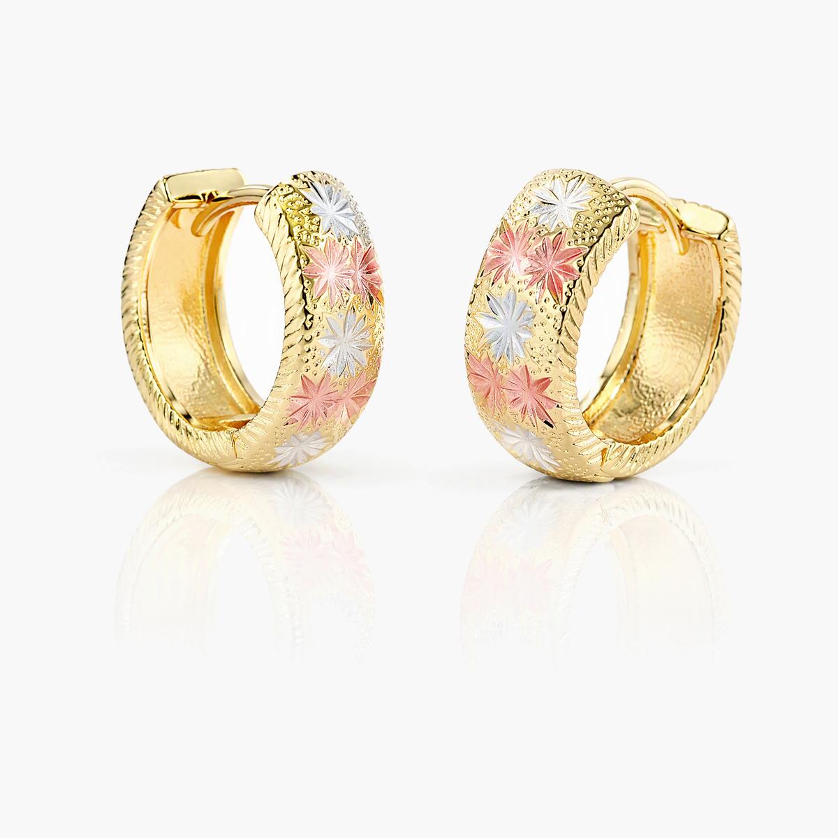 Floral Hoop Earrings