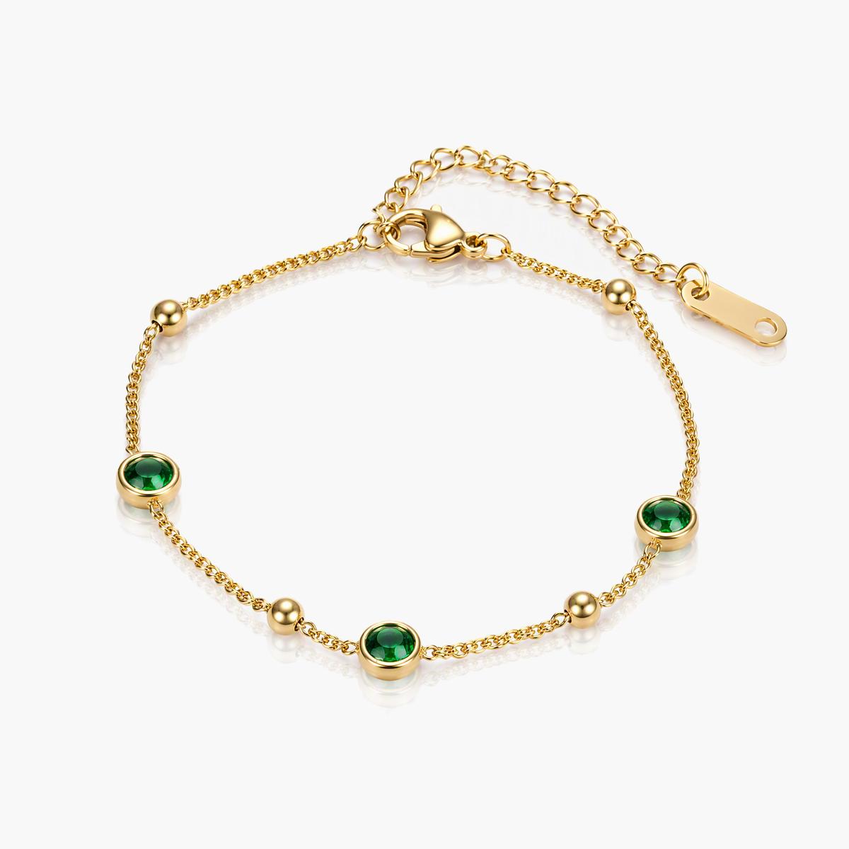 Dainty Three-Stone Bracelet