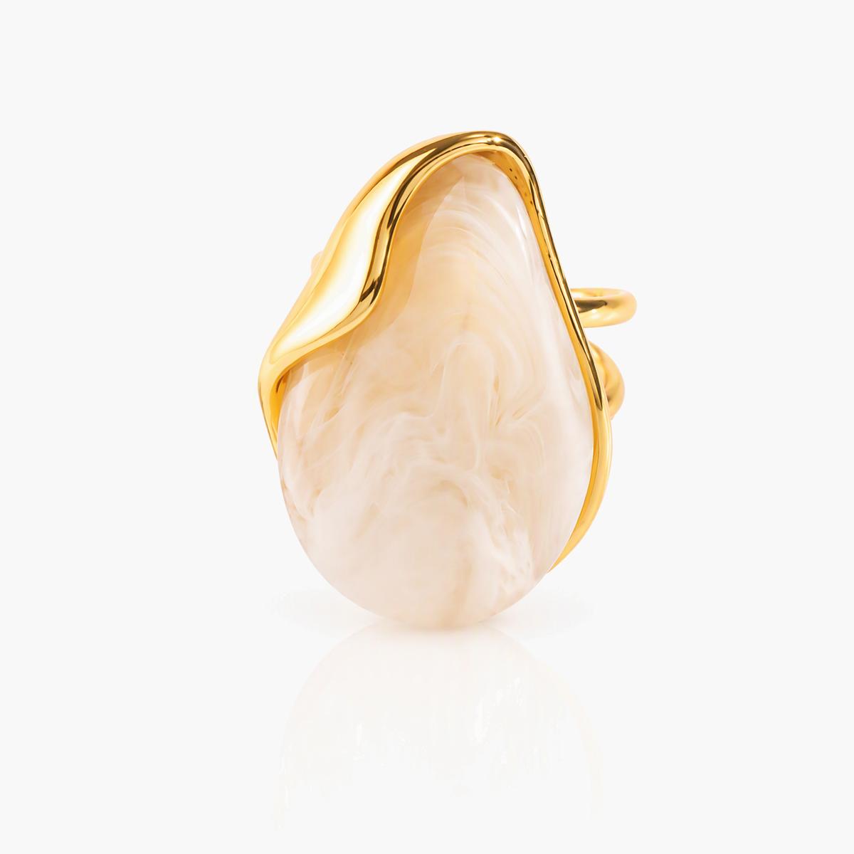 Organic Stone Open Ring