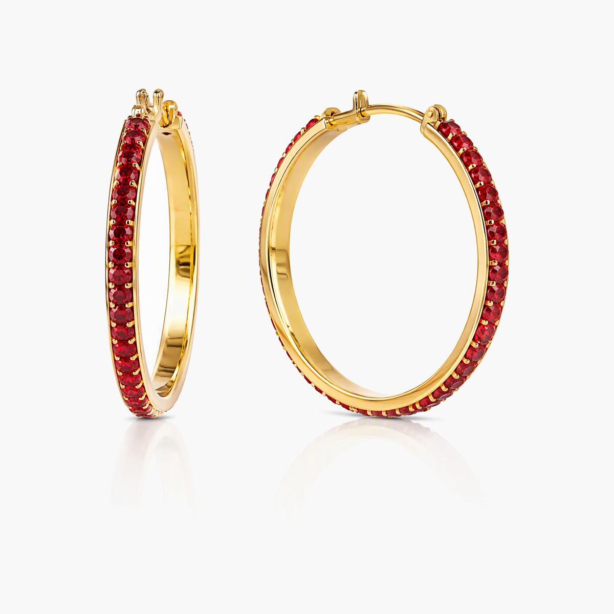 Trendy Stone Band Hoop Earrings