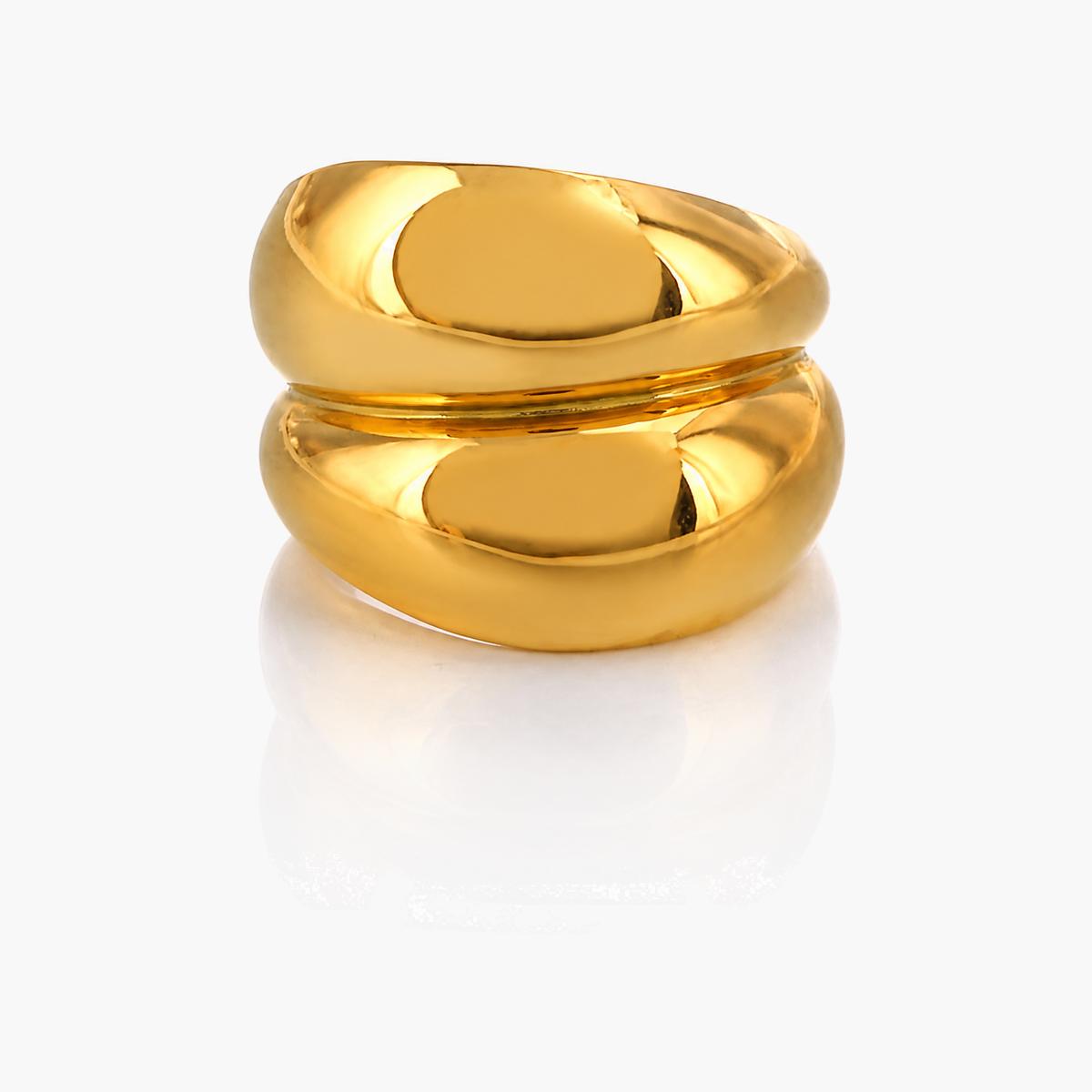 Chunky Double Layer Dome Ring