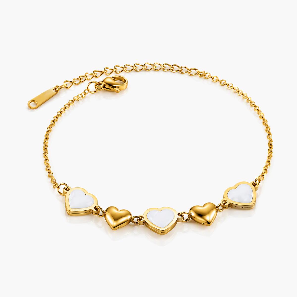 Dainty Heart Charm Bracelet