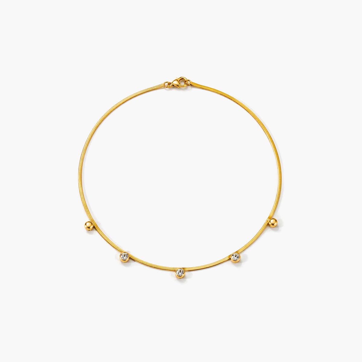 Dainty Beaded Snake Chain Necklace