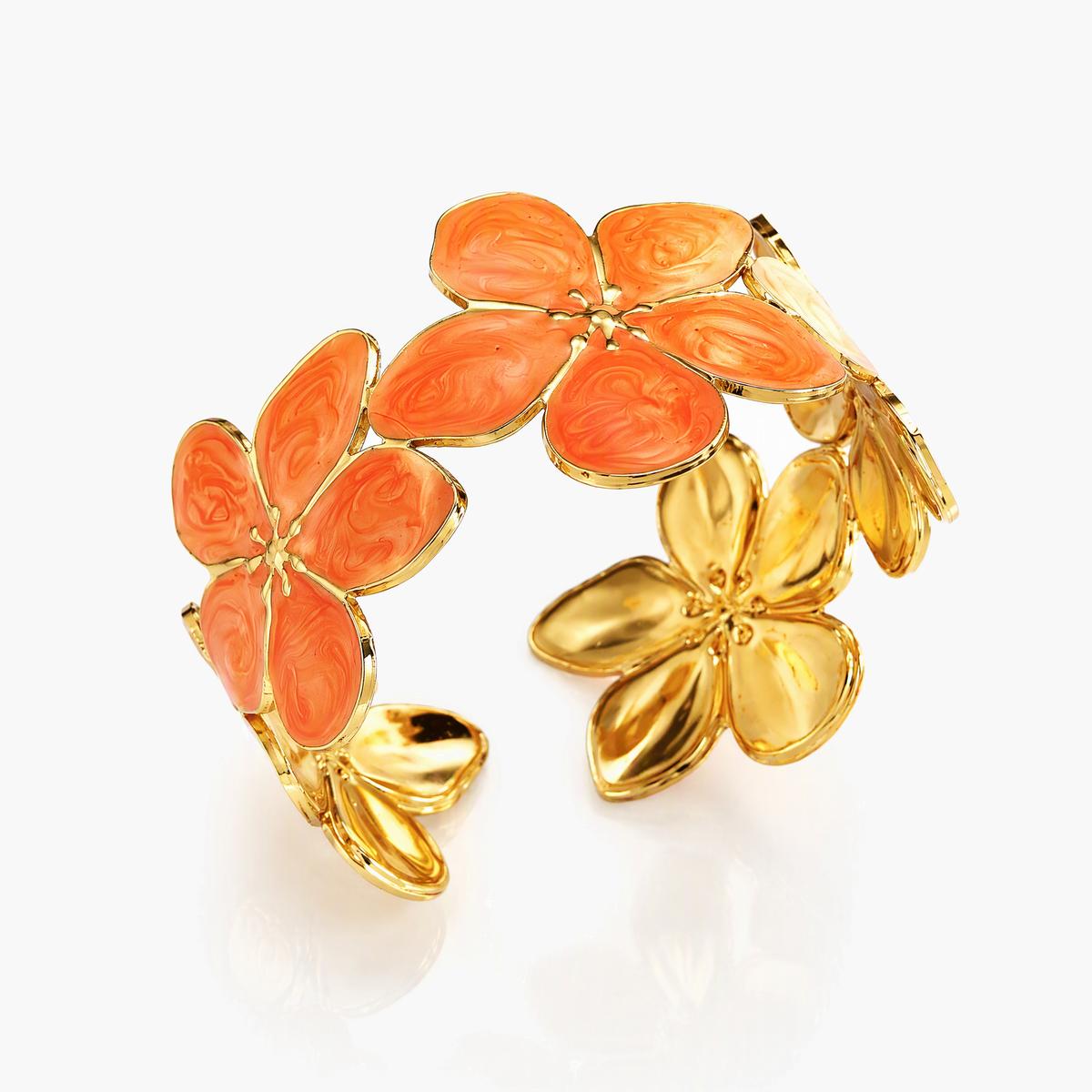 Trendy Flower Open Cuff Bracelet
