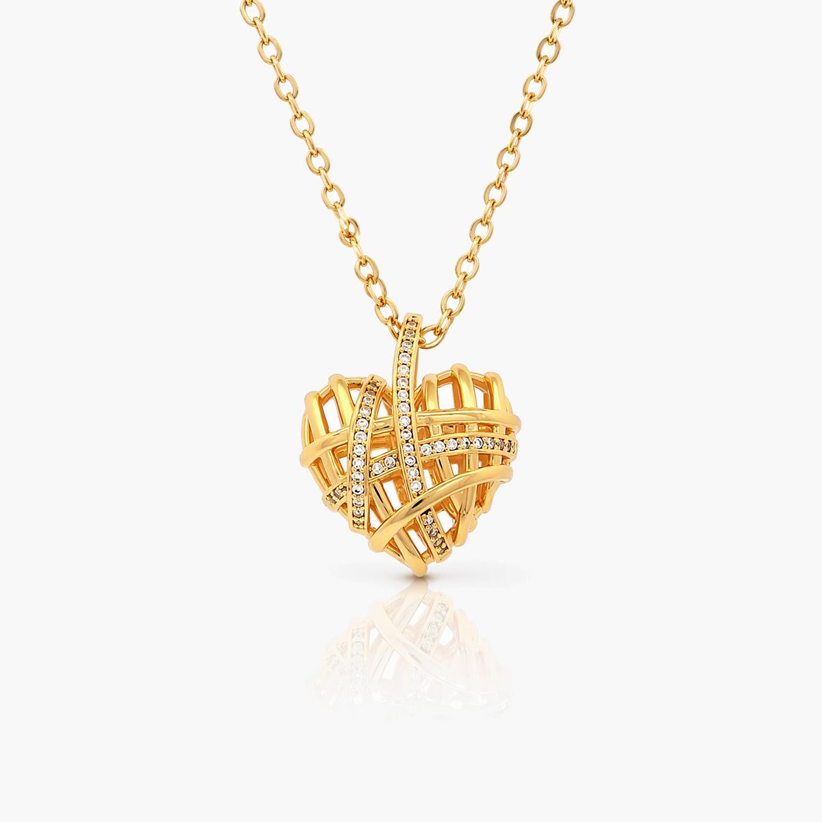 Woven Heart Pendant Necklace