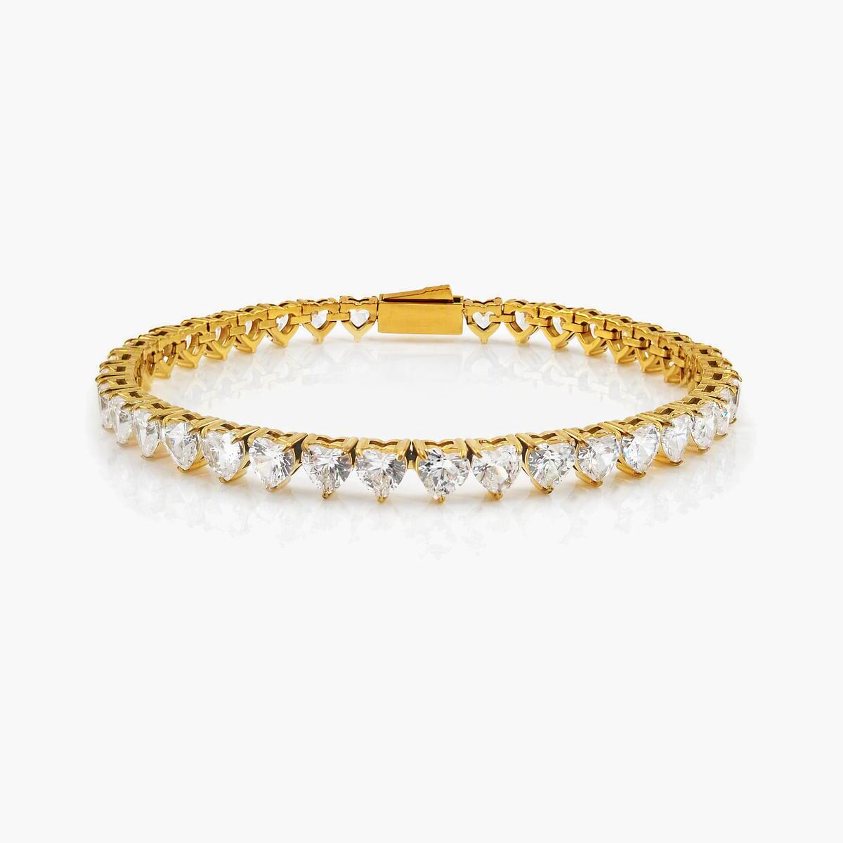 Heart Link Tennis Bracelet