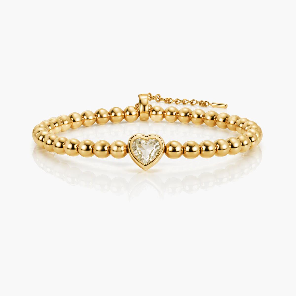 Dainty Heart Beaded Bracelet