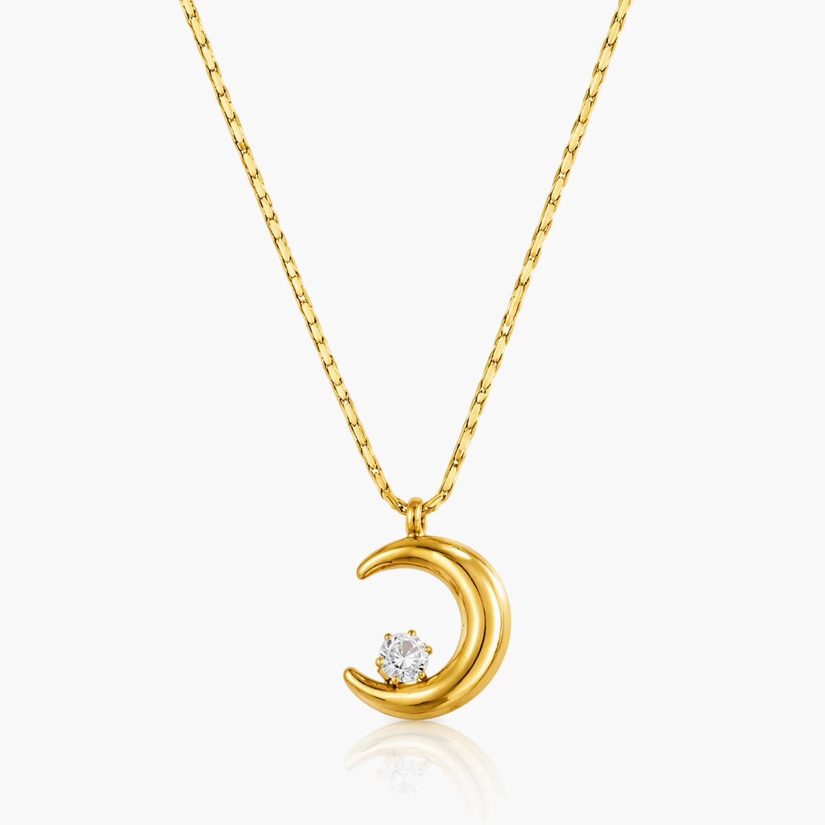 Crescent Moon Pendant Necklace