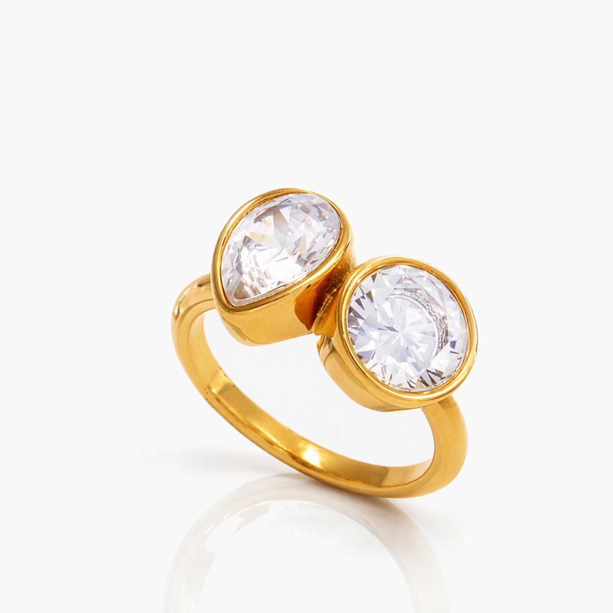 Elegant Double Stone Ring