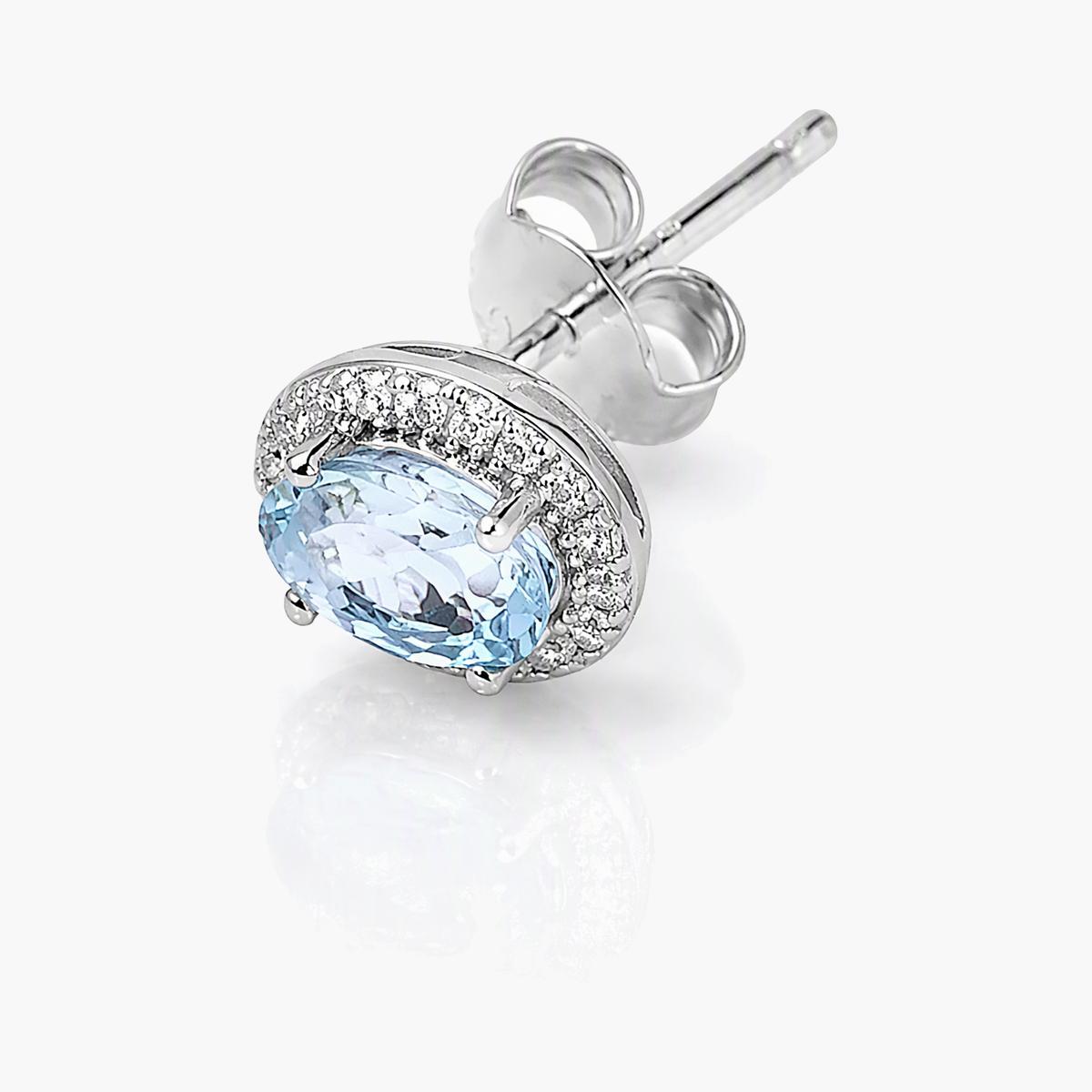 Elegant Oval Halo Stud Earrings