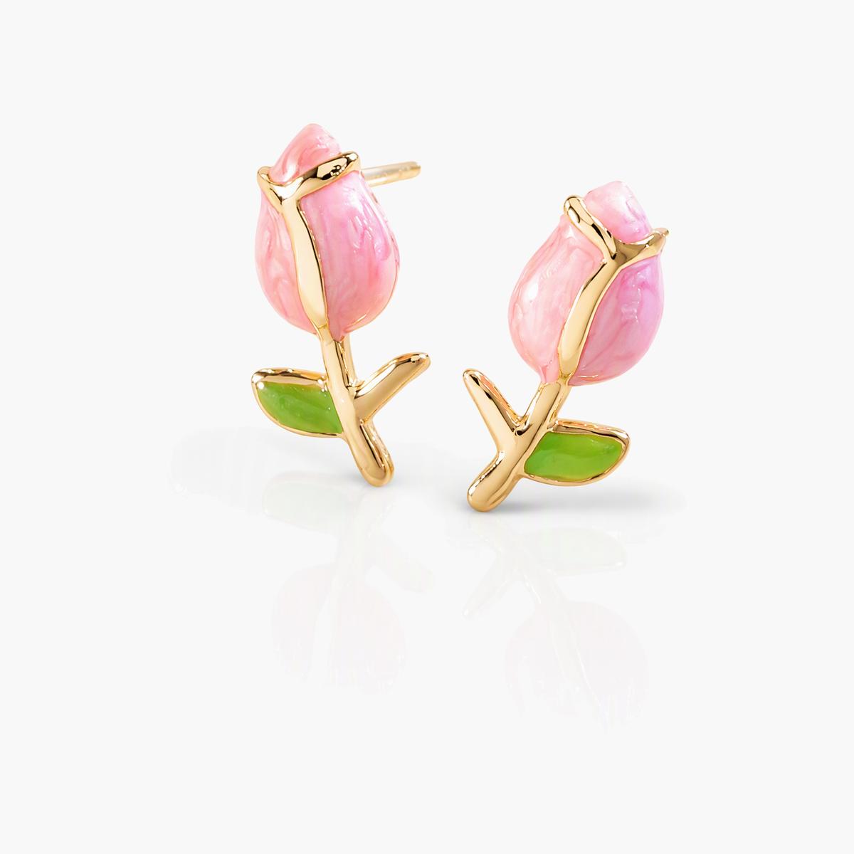 Cute Tulip Stud Earrings