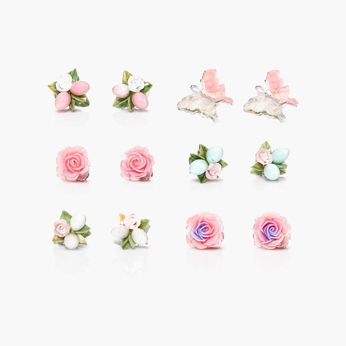 Cute Butterfly Flower Stud Earrings