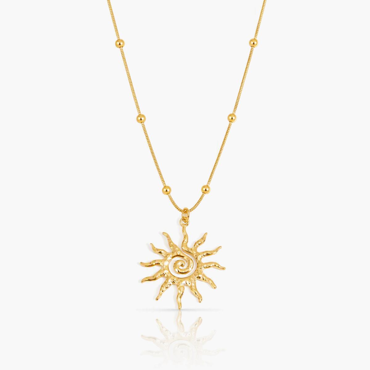 Boho Sun Pendant Necklace