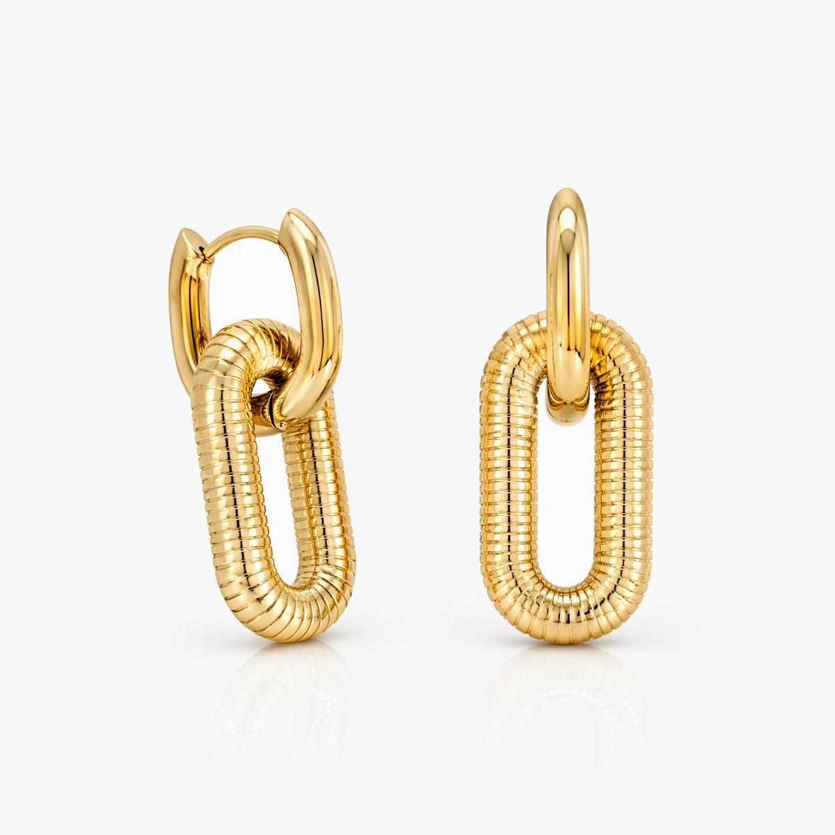 Trendy Twisted Oval Drop Earrings
