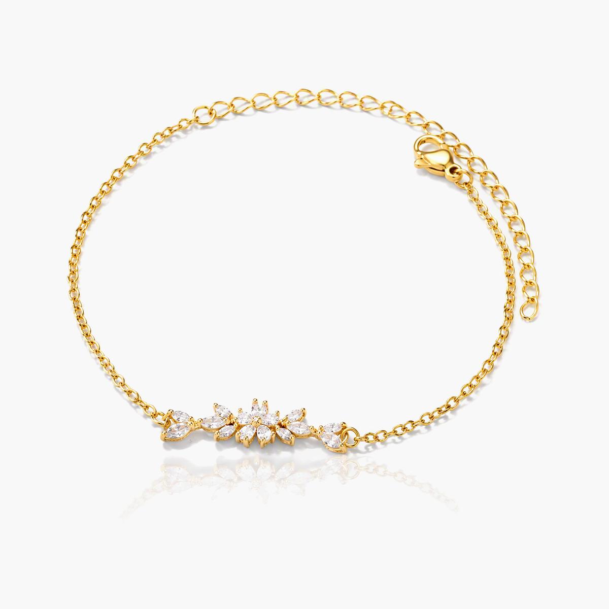 Dainty Flower Cluster Bracelet