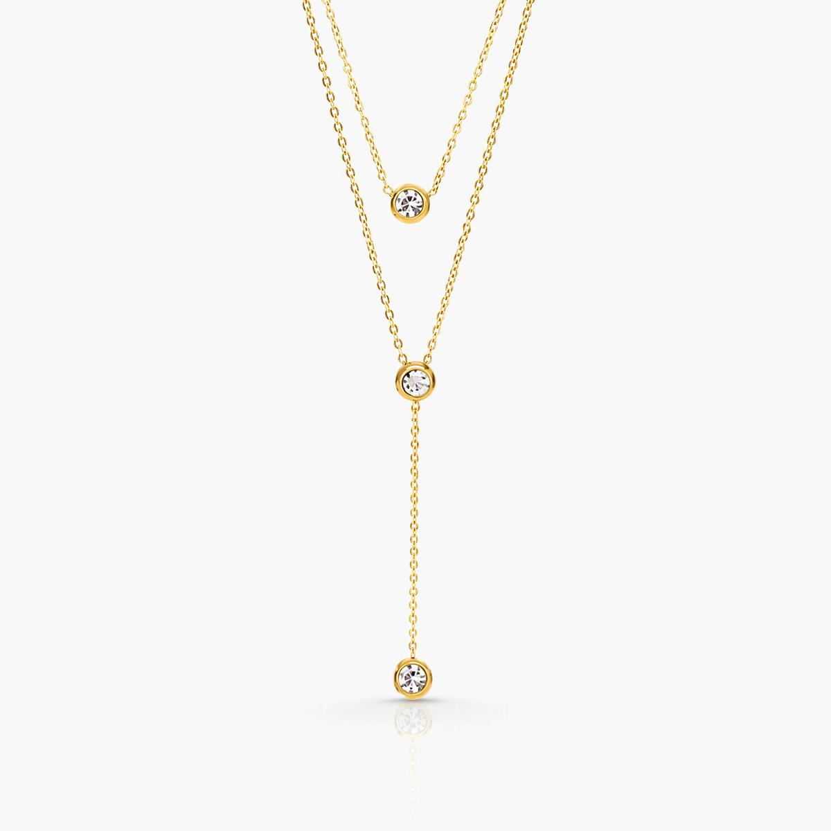 Dainty Triple Station Y-Necklace