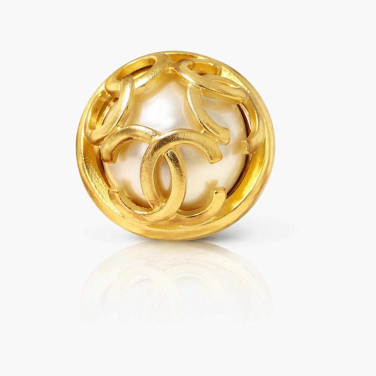 Vintage Interlocking CC Stud Earrings