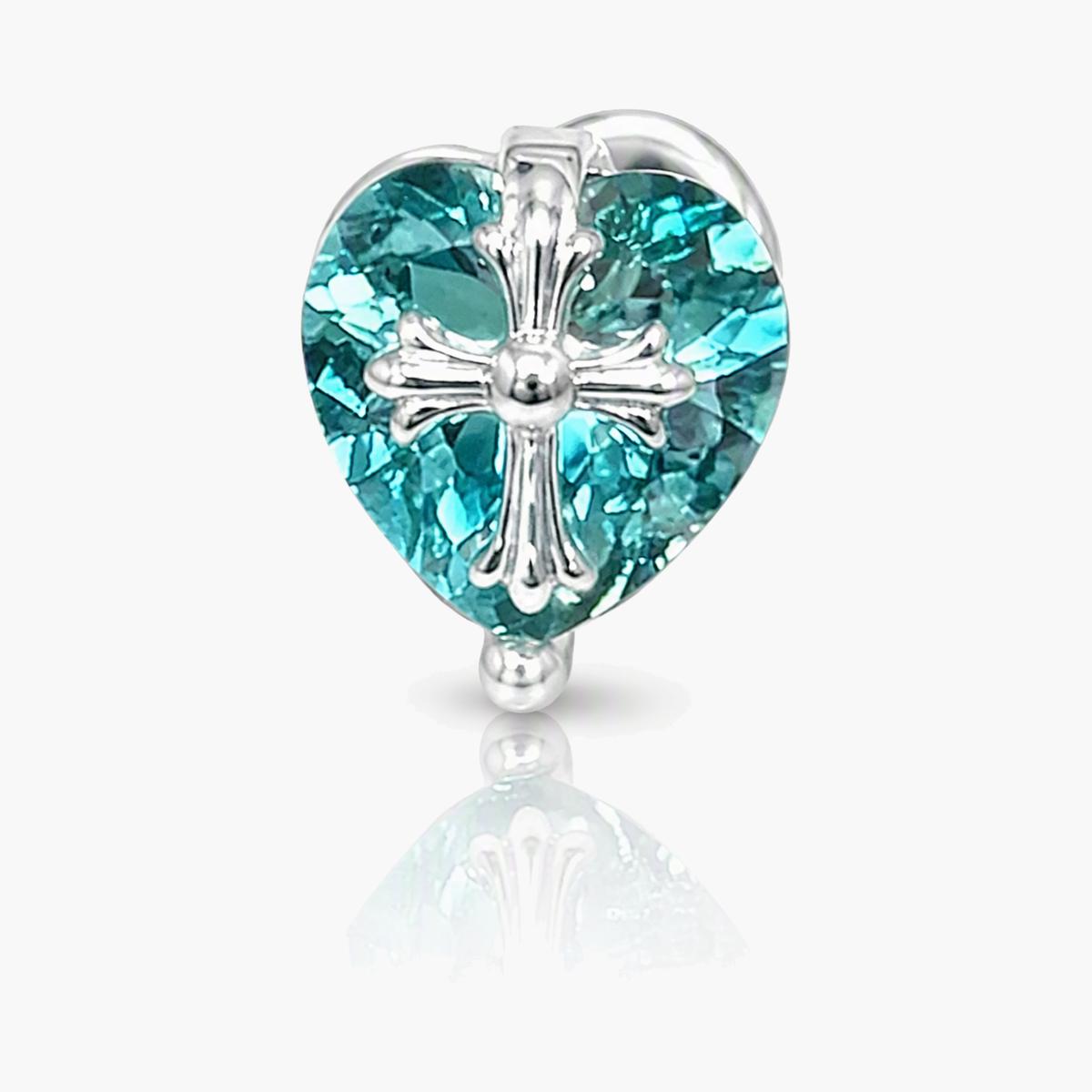 Cute Heart Cross Stud Earring