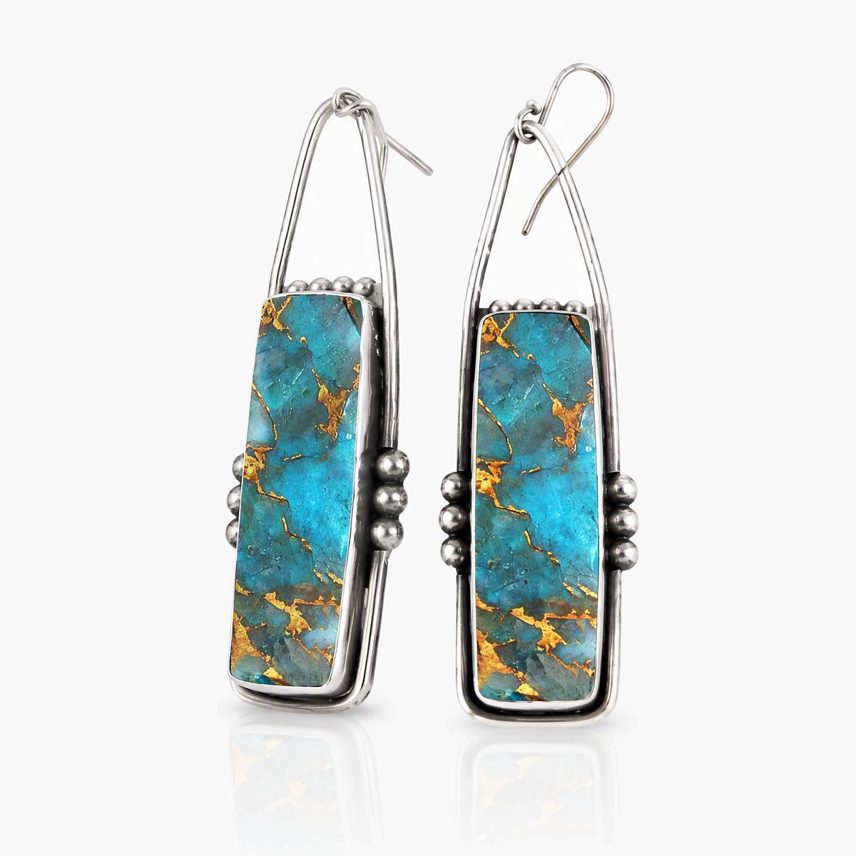 Boho Rectangular Drop Earrings