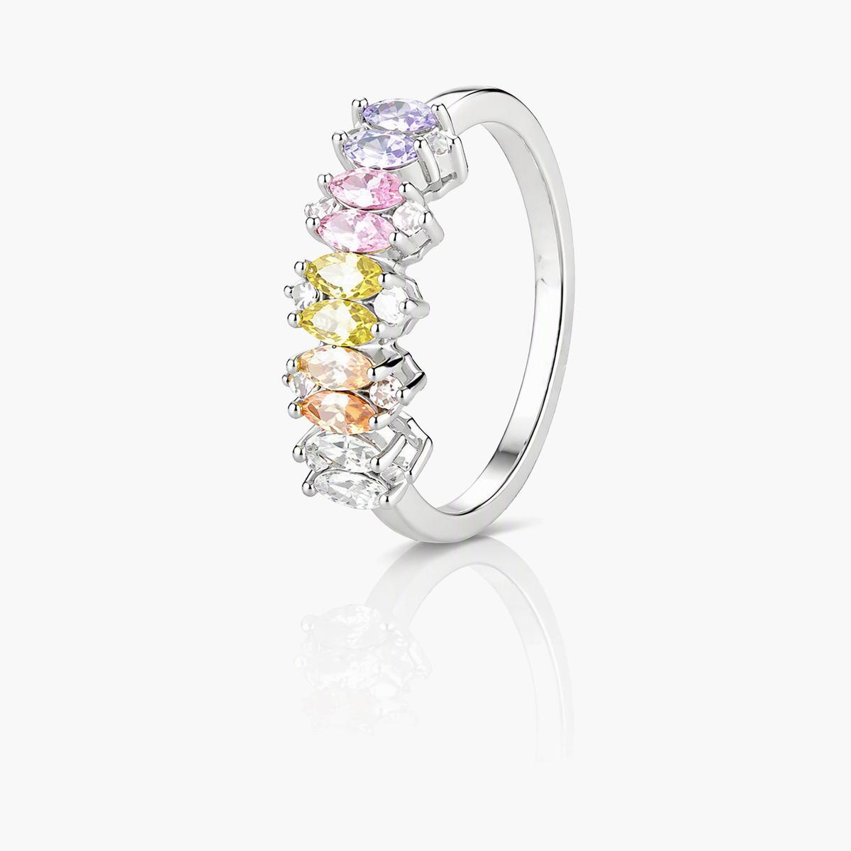 Trendy Multi-Stone Band Ring