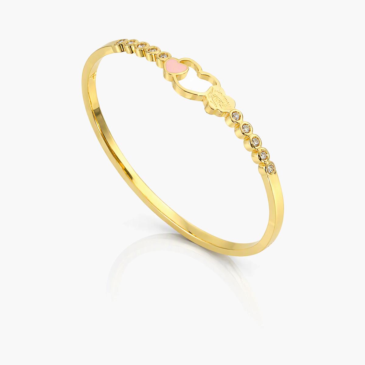 Dainty Heart Charm Bangle